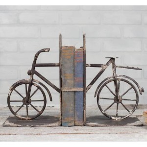 NEW Rustic Metal Bicycle Bookends Farmhouse Modern   163185196599